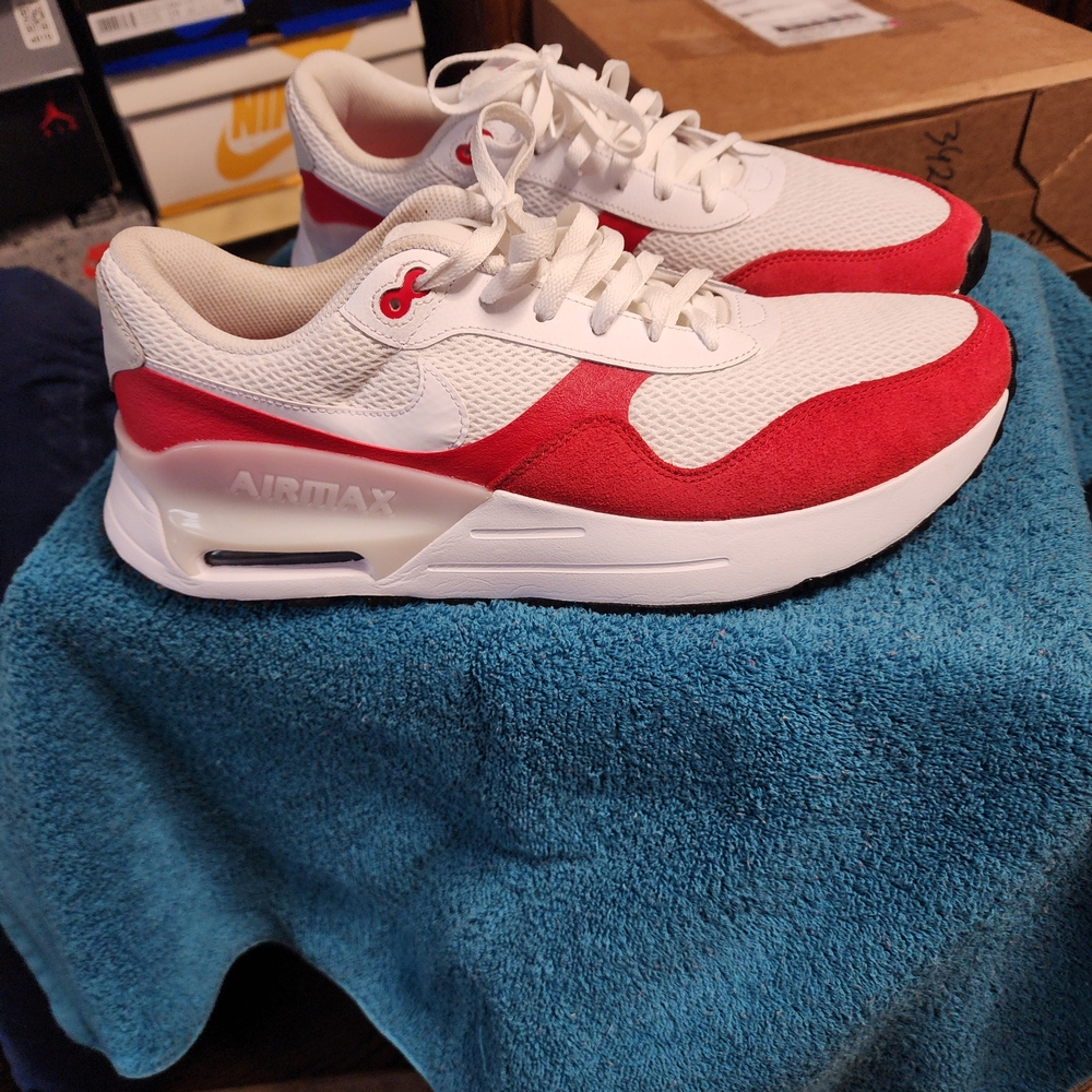 Nike Air Max Red and White Sneakers